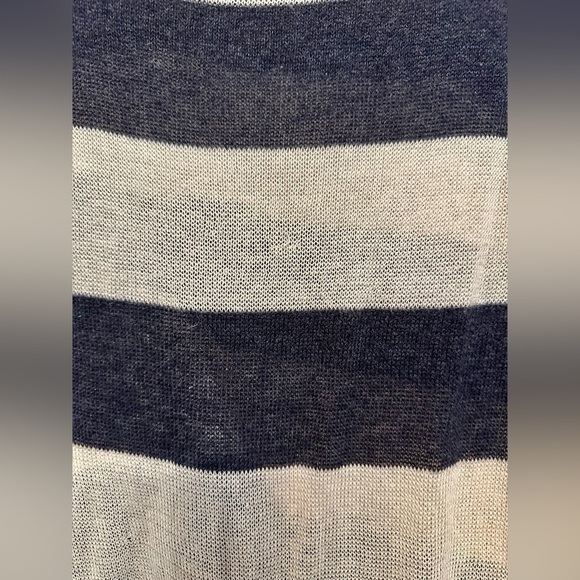 GAP Black and Cream Crew Neck Sweater with Stripes Small - Picture 3 of 4